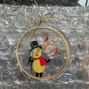 Planters MR. PEANUT Acrylic 4" x 4" Collectible Christmas Ornament Promo Item